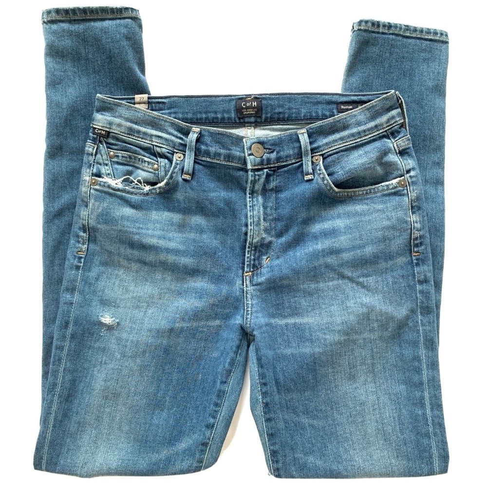Citizens of Humanity Rocket High Rise Skinny Jeans Distressed Women Size 27 EUC